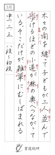 木々の間を縫って