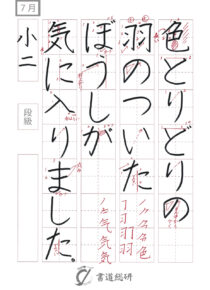 色とりどりの羽のついた